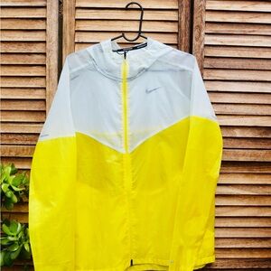 Nike Running Bright Yellow and Gray Jacket